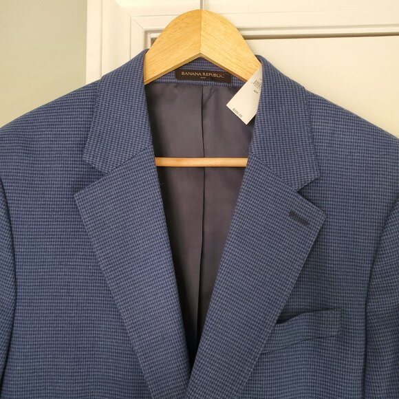 NWT Banana Republic Tailored-fit Houndstooth Suit Jacket; 40S - Picture 4 of 7